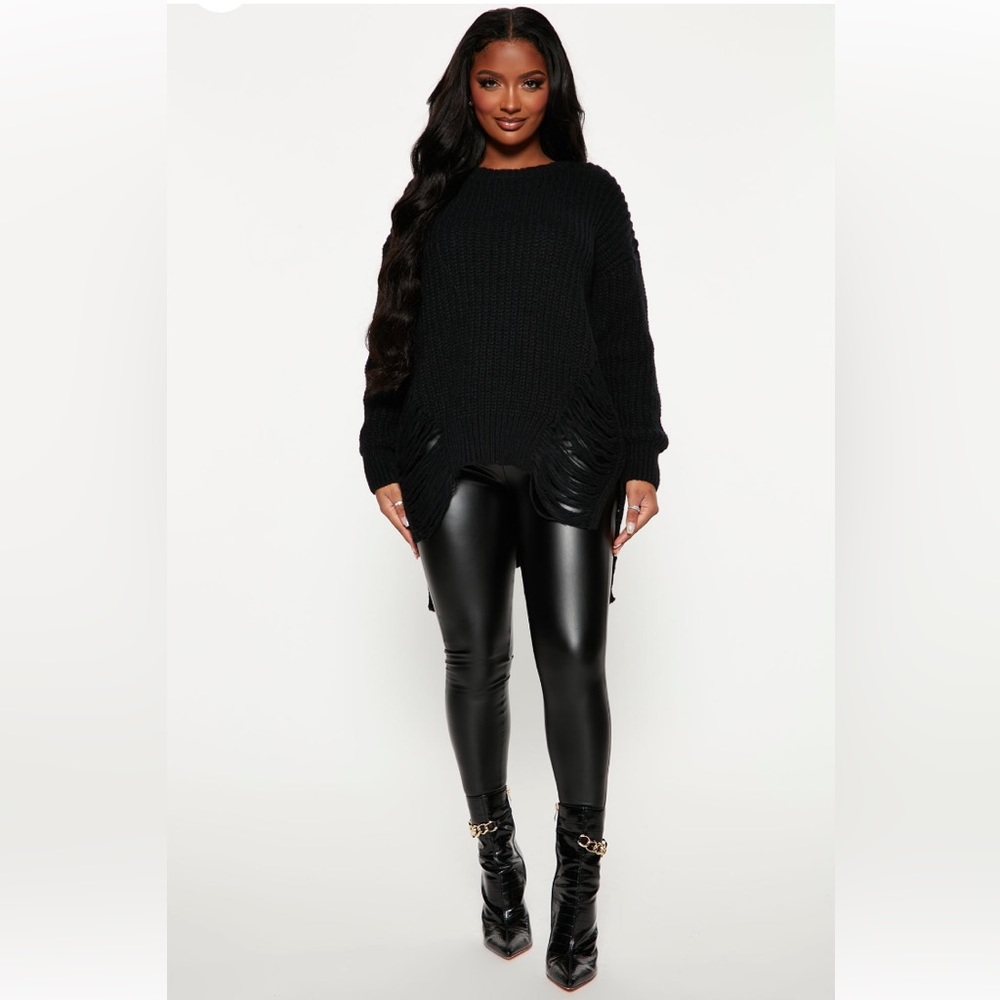 Fashion nova distressed sweater